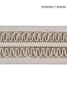 Scalamandre Trim Colette Braided Tape French Grey