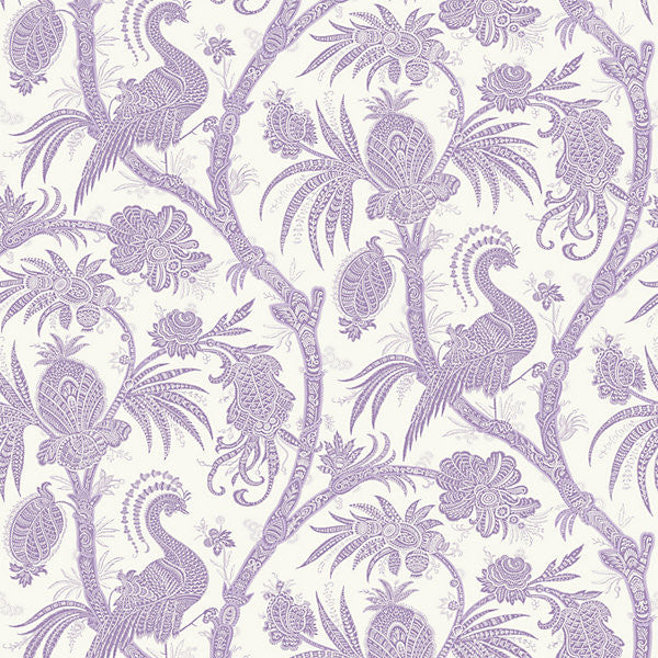 Balinese Peacock/Lavender Sc 0003Wp88355 by Scalamandre
 Wallpaper USA Horizontal: 20" and Vertical: 27.5" 27.5" - Fabric Carolina -