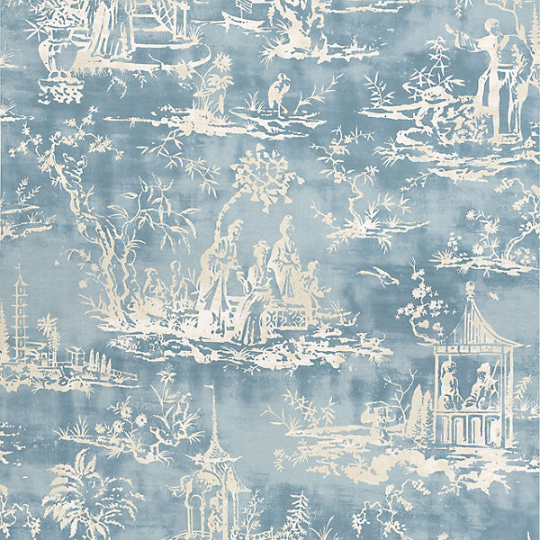 Summer Palace/Sky Sc 0003Wp88357 by Scalamandre
 Wallpaper UNITED KINGDOM Horizontal: 66" and Vertical: 54" 54" - Fabric Carolina -