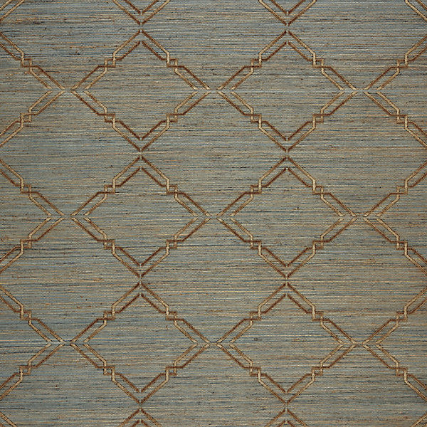Monroe Embroidered Grasscloth/Bronze Sc 0003Wp88383 by Scalamandre
 Wallpaper INDIA Horizontal: 7.87" and Vertical: 9" 27" - Fabric Carolina -