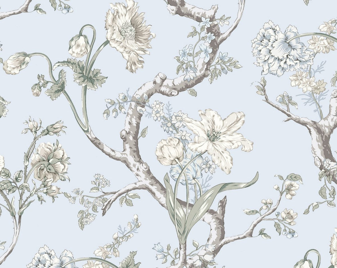 Andrew Jackson Floral Skylight SCWP884320003 by Scalamandre Designer Wallpaper
