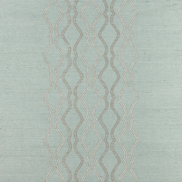 Valentina Embellished Sisal/Seaglass Sc 0003Wp88447 by Scalamandre
 Wallpaper INDIA Horizontal: 15.5" and Vertical: 36" 36" - Fabric Carolina -