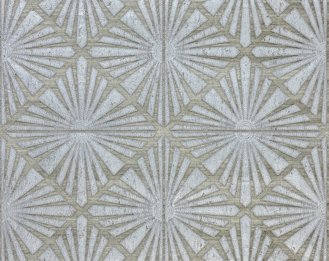 Milan Diamond Grasscloth Pewter SCWP885560003 by Scalamandre Designer Wallpaper