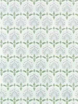 Karanfil Block Print Wallpaper Green Tea SCWP885600003 by Scalamandre Wallpaper THE METROPOLITAN MUSEUM OF ART INDIA Horizontal: 7.75" and Vertical: 7.125" 21.25 - Fabric Carolina -