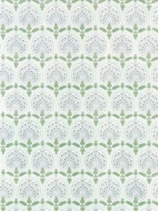 Karanfil Block Print Wallpaper Green Tea SCWP885600003 by Scalamandre Wallpaper