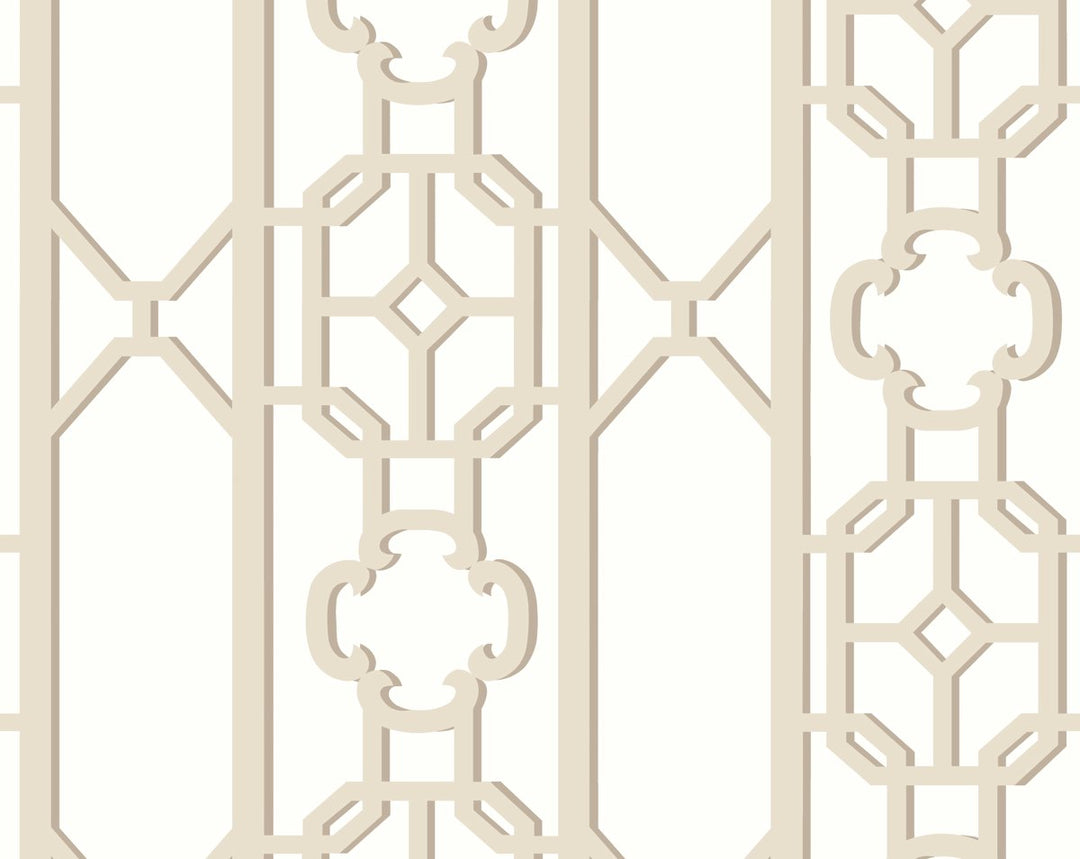 Joanna Fret Toffee SCWP88582D0003 by Scalamandre Designer Wallpaper