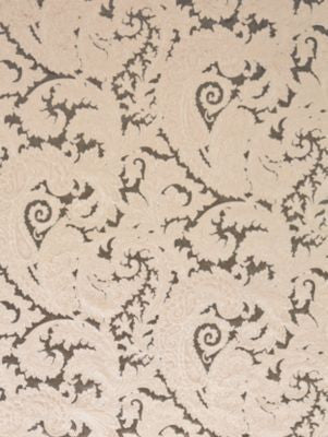 Palermo Velvet Paisley Pewter SC165650004 by Scalamandre Designer Fabric ORIANA 60% VISCOSE 40% COTTON ITALY HEAVY DUTY Horizontal: 18.5" and Vertical: 26.25" 55 - Swanky Fabrics -