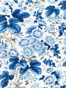 Scalamandre Fabric Highgrove Linen Print Porcelain