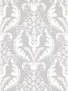 Scalamandre Fabric Primavera Linen Print French Grey