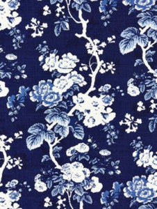 Scalamandre Fabric Ascot Linen Print Indigo