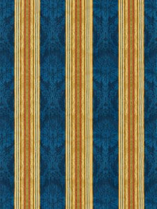 Scalamandre Fabric Santa Margarita Multi On Cobalt