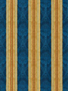 Scalamandre Fabric Santa Margarita Multi On Cobalt