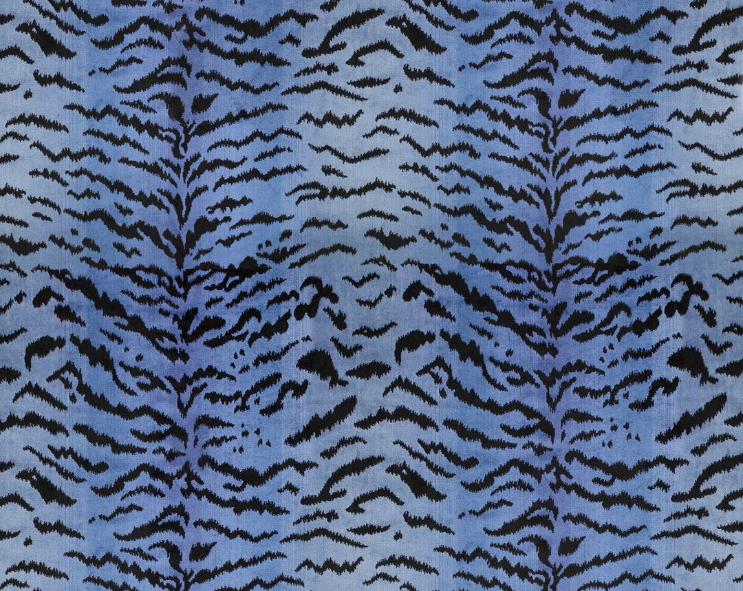 Tigre Blues & Black SC26167MMA0004 by Scalamandre Designer Fabric