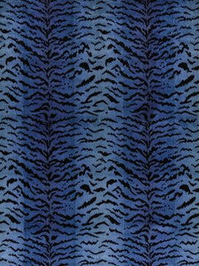 Tigre | Silk Blues & Black SC26167MM0004 by Scalamandre Fabric