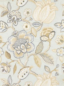 Scalamandre Fabric Coromandel Embroidery Mineral
