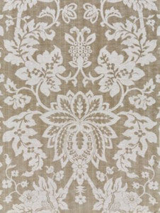 Scalamandre Fabric Metalline Damask Smoke