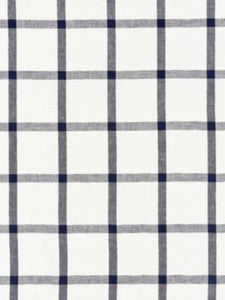 Scalamandre Fabric Wilton Linen Check Navy