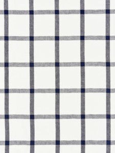 Scalamandre Fabric Wilton Linen Check Navy