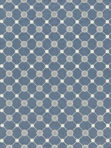 Scalamandre Fabric Gustavian Diamond Copenhagen Blue