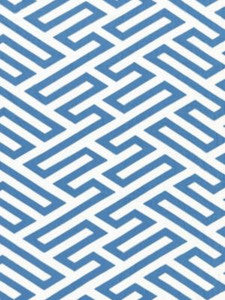 Scalamandre Fabric Canton Fret Applique Porcelain