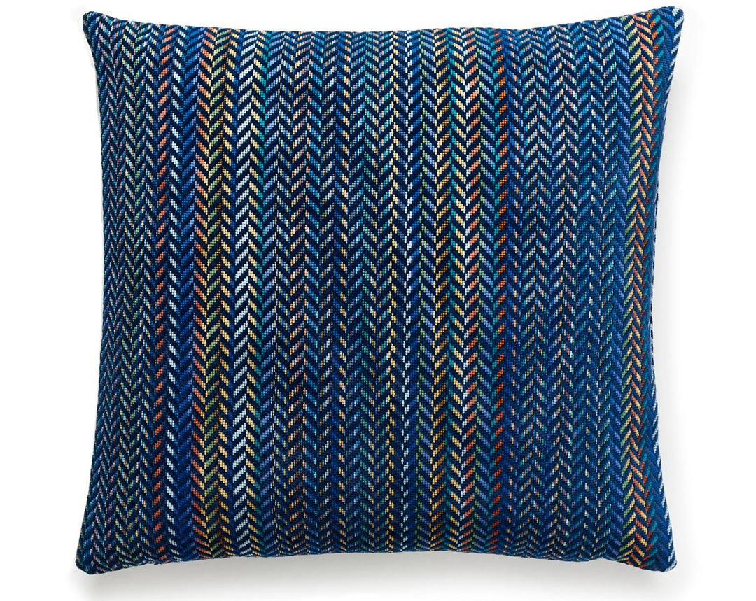 Arrow Stripe Pillow 22 X 22 - Colbalt SCARROPILL0004 by Scalamandre Designer Pillow