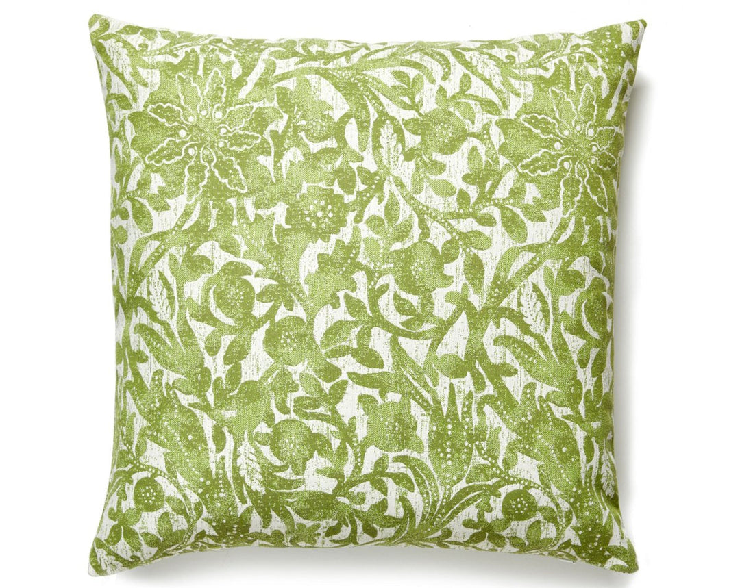 Bali Floral Outdoor Pillow 22 X 22 - Palm SCBALIPILL0004 by Scalamandre Designer Pillow