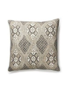 Scalamandre Pillows Farrah Print Pillow 22 X 22 - Truffle