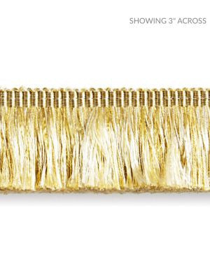 Gripsholm Brush Fringe Sunlight SCFC14970004 by Scalamandre Designer Trim NOVANTA PASSEMENTERIE 52% FIBRANNE 45 % RAYON 3% POLYESTER CHINA LIGHT DUTY Horizontal: 0" and Vertical: 0" 1.5 - Swanky Fabrics -