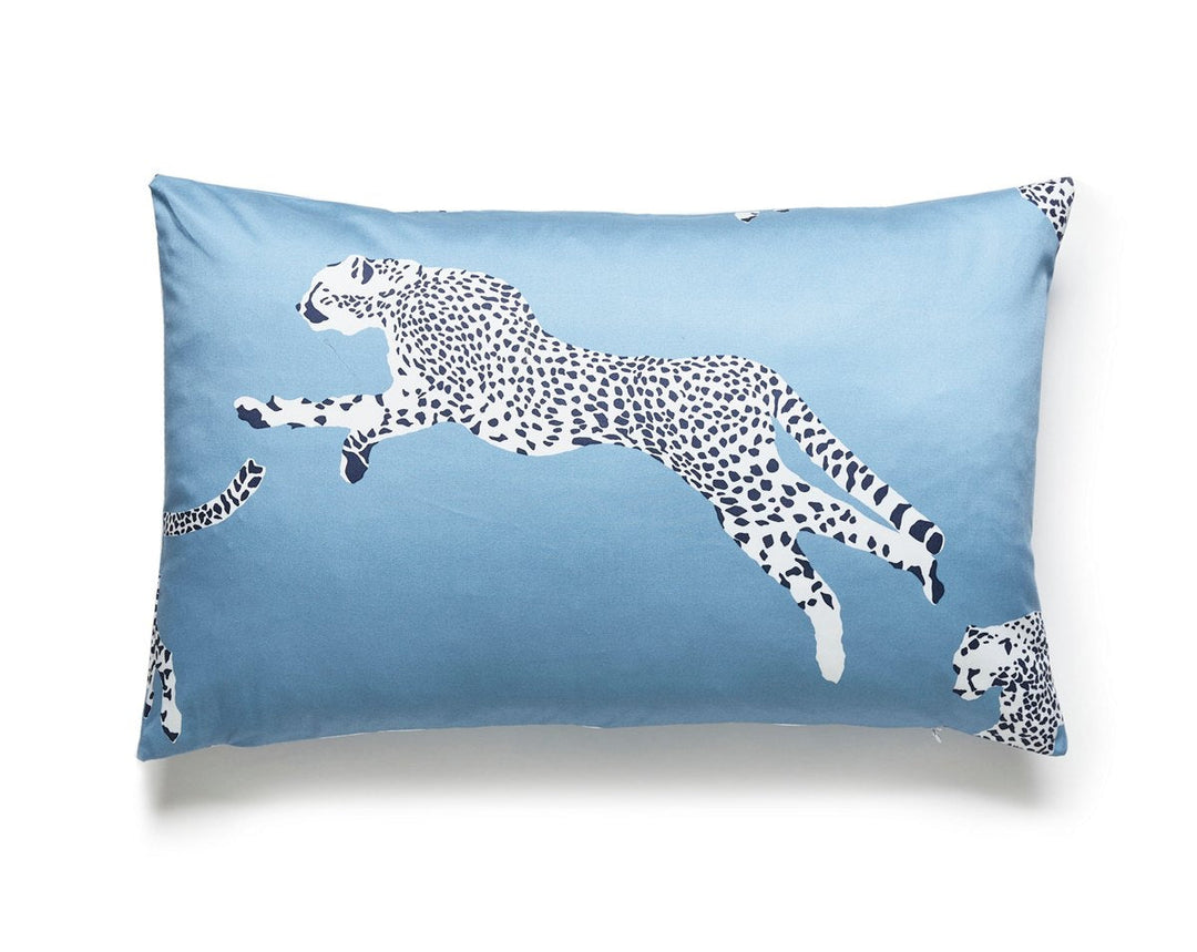 Leaping Cheetah Pillow 14 X 22 - Cloud Nine SCLCHEETPIL0004 by Scalamandre Designer Pillow