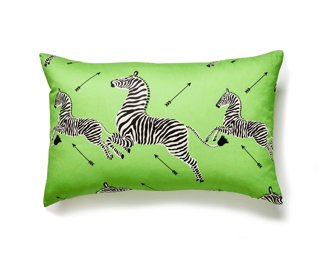 Zebras Petite Pillow 14 X 22 - Lime SCLPZEBPILL0004 by Scalamandre Designer Pillow