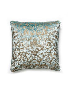Scalamandre Pillows Palladio Velvet Damask Pillow 22 X 22 - Verdigris