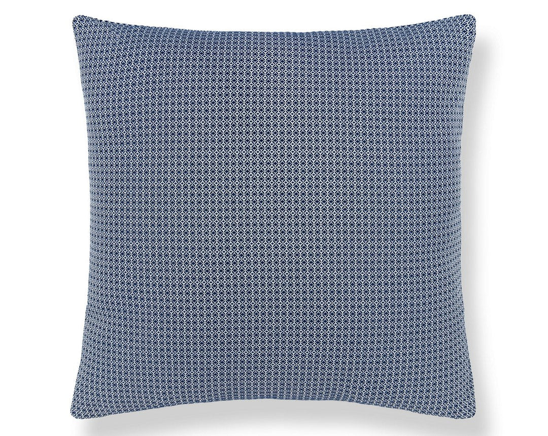 Bird'S Eye Outdoor Pillow 22 X 22 - Navy SCSDDK270680004 by Scalamandre Designer Pillow
