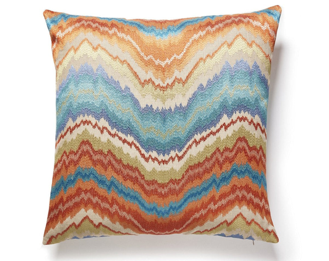 Bergamo Embroidery Pillow 22 X 22 - Spice Market SCSDDK270960004 by Scalamandre Designer Pillow