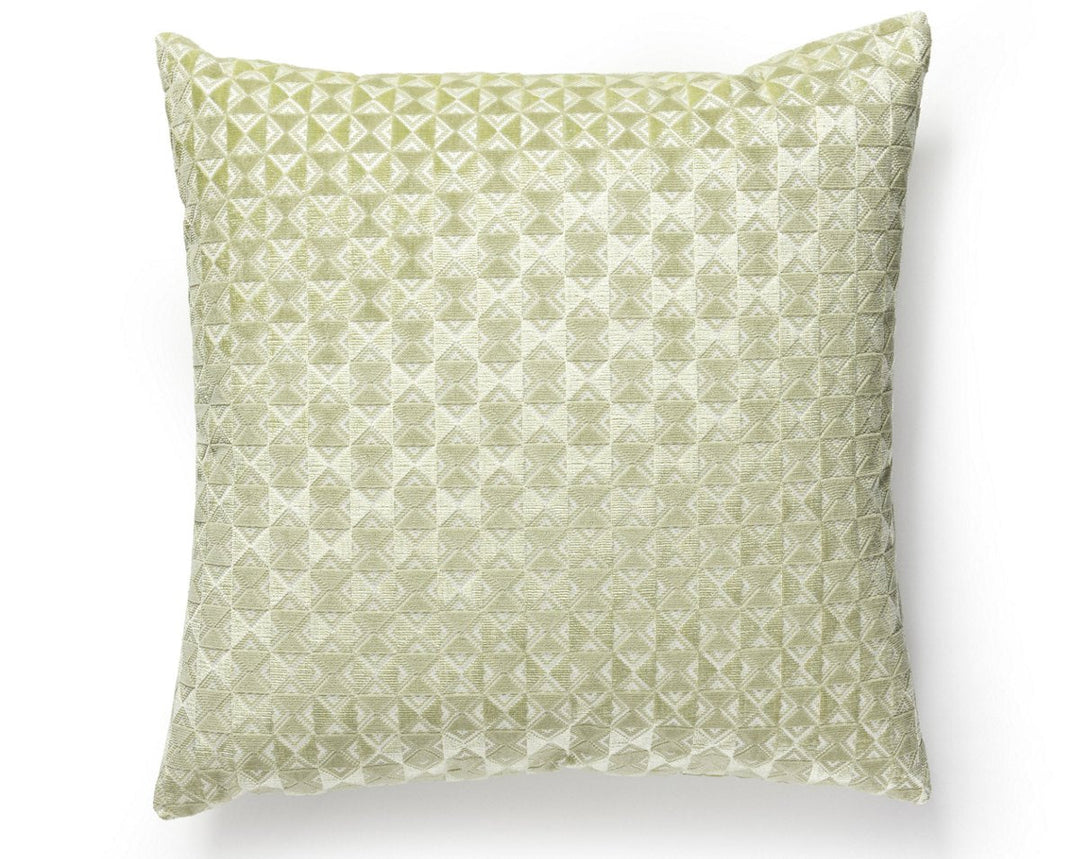 Parlor Velvet Pillow 22 X 22 - Pistachio SCSDDK273240004 by Scalamandre Designer Pillow