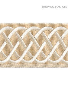 Scalamandre Trim Helix Embroidered Tape Camel