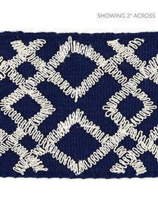 Scalamandre Trim Lattice Tape Indigo