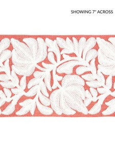 Scalamandre Trim Coventry Embroidered Tape Coral