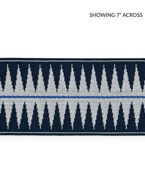 <p>Soleil Tape Indigo SCT33080004 by Scalamandre Trim</p><p><strong>Required Minimum Quantity Purchase: Fabrics by the yard 1 YARD MINIMUM </p><p>Book: ISOLA INDOOR / OUTDOOR</p><p>Content: 100% POLYOLEFIN</p><p>Origin: UNITED KINGDOM</p><p>Performance: HEAVY DUTY</p><p>Repeat: Horizontal: .5" and Vertical: </p><p>Width: 3.5</p>