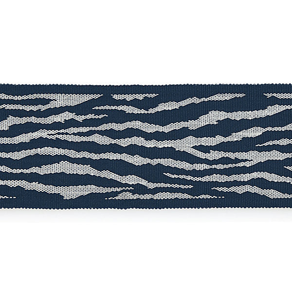 Tiger Tape/Indigo Sc 0004T3310 by Scalamandre
 Trim ISOLA INDOOR / OUTDOOR 100% POLYOLEFIN UNITED KINGDOM HEAVY DUTY Horizontal: 6.25" and Vertical: 3" - Fabric Carolina -