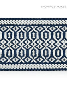 Scalamandre Trim Tulum Diamond Tape Indigo