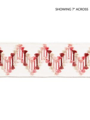 <p>Sayuri Embroidered Tape Azalea SCT33240004 by Scalamandre Trim</p><p><strong>Required Minimum Quantity Purchase: Fabrics by the yard 1 YARD MINIMUM </p><p>Book: PACIFICA</p><p>Content: 60% VISCOSE 40% RAYON</p><p>Origin: INDIA</p><p>Performance: LIGHT DUTY</p><p>Repeat: Horizontal: 4" and Vertical: </p><p>Width: 2.75</p>