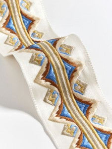 Flamme Embroidered Tape Autumn SCT33350004 by Scalamandre Trim