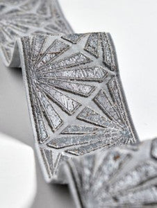 Milan Applique Tape Pewter SCT33380004 by Scalamandre Trim