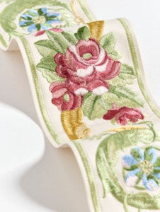 Reine Embroidered Tape Multi Bloom SCT33420004 by Scalamandre Trim