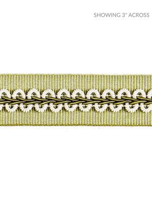 Cecile Gimp Tape Leaf SCV12430004 by Scalamandre Designer Trim BOTANICA 44% RAYON 43% FIBRANNE, 7% COTTON 6% POLYESTER CHINA LIGHT DUTY Horizontal: and Vertical: 1 - Swanky Fabrics -