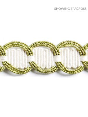 Crescent Braid Pear SCV12480004 by Scalamandre Designer Trim NOVANTA PASSEMENTERIE 56% FIBRANNE 28% COTTON 16% RAYON CHINA LIGHT DUTY Horizontal: 0.875" and Vertical: 0" 1.25 - Swanky Fabrics -