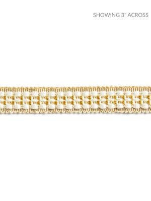 <p>Helena Braid Sunlight SCV12500004 by Scalamandre Trim</p><p><strong>Required Minimum Quantity Purchase: Fabrics by the yard 1 YARD MINIMUM </p><p>Book: NOVANTA PASSEMENTERIE</p><p>Content: 59% RAYON 41% FIBRANNE</p><p>Origin: CHINA</p><p>Performance: LIGHT DUTY</p><p>Repeat: Horizontal: 0" and Vertical: 0"</p><p>Width: 0.63</p>