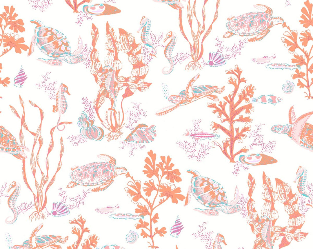 Garparilla | Vinyl Ii Coral SCWP88209VD0004 by Scalamandre Designer Wallpaper