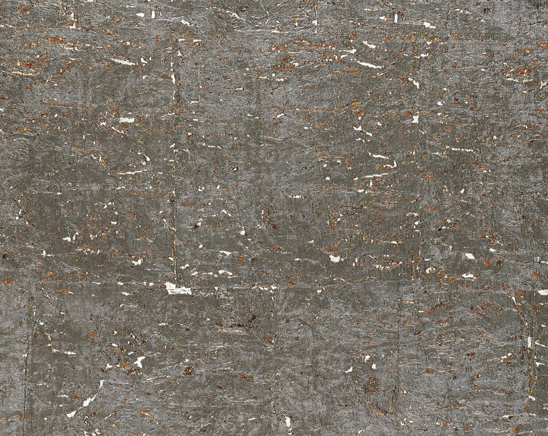 Metal Cork Graphite SCWP883360004 by Scalamandre Designer Wallpaper