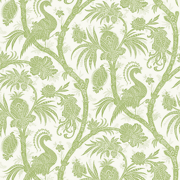 Balinese Peacock/Pear Sc 0004Wp88355 by Scalamandre
 Wallpaper USA Horizontal: 20" and Vertical: 27.5" 27.5" - Fabric Carolina -